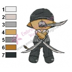 Bleach Kon as Zolo Embroidery